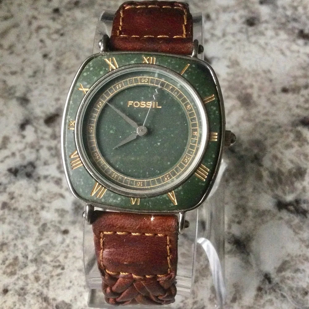 1997 Green Marble Fossil BW-6803
